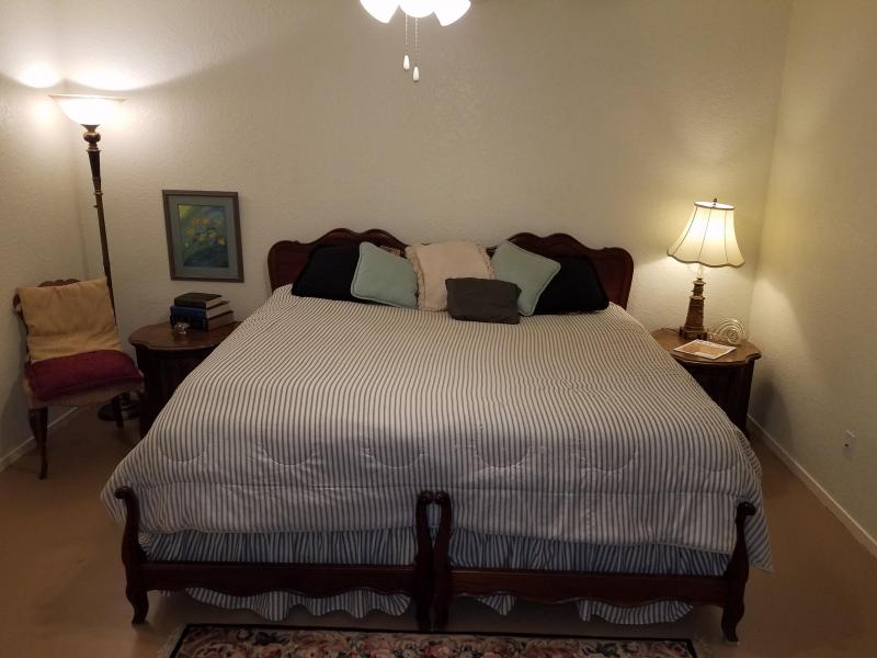 King sized, peaceful, suite.